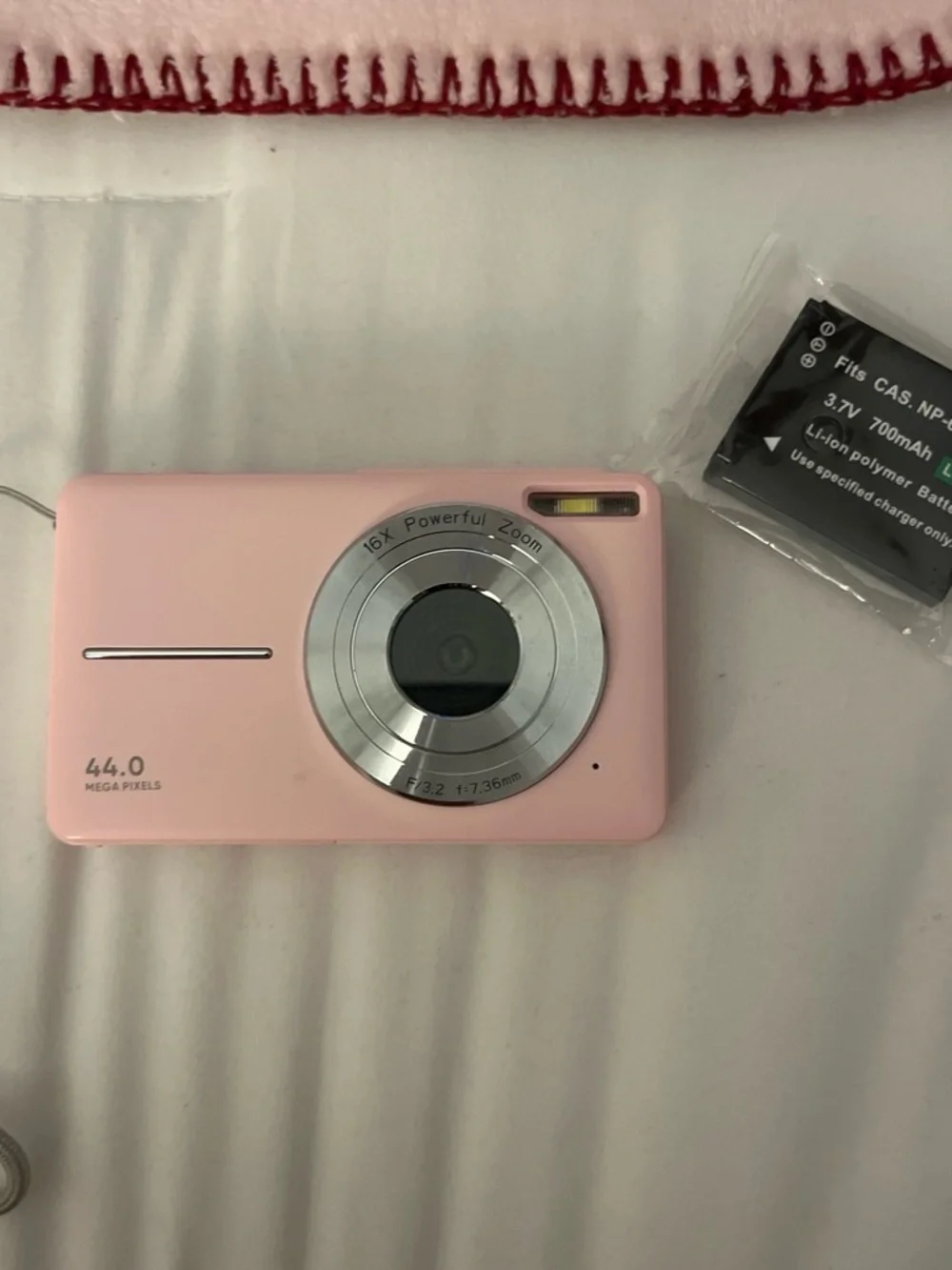 Pink Compact Digital Camera - 44.0 MP